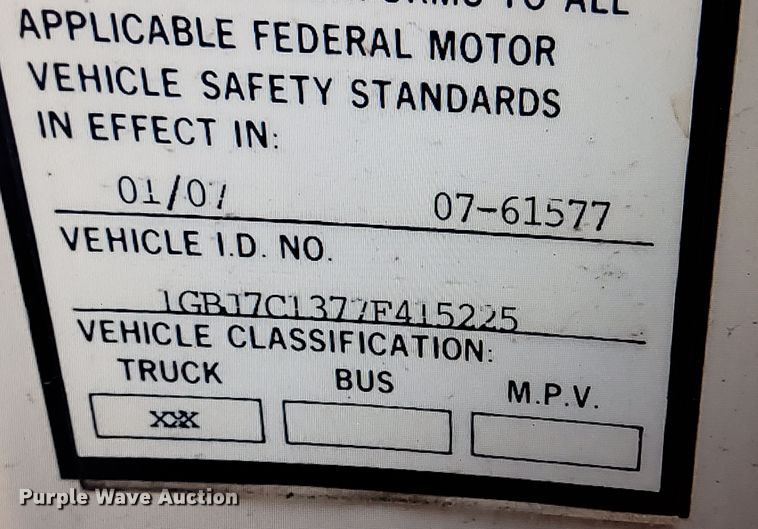 image for item DQ2988 2007 Chevrolet C7500  flatbed truck