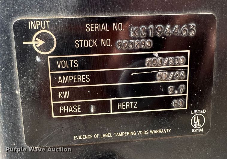 image for item IA9189 Miller Millermatic 250  welder