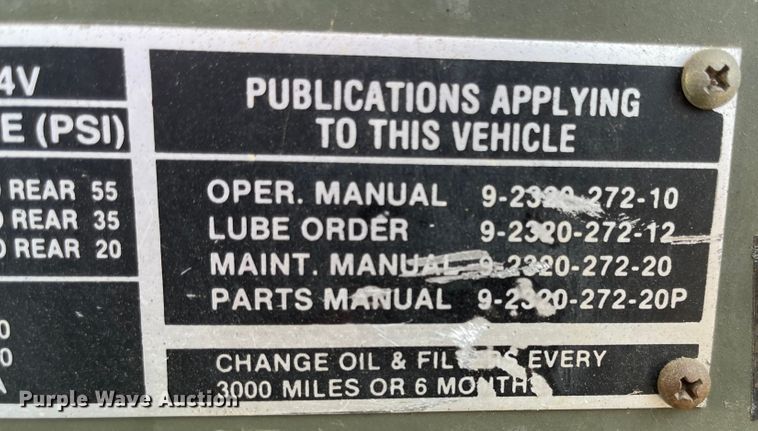 image for item JD9331 1987 Am General M925  bale bed truck