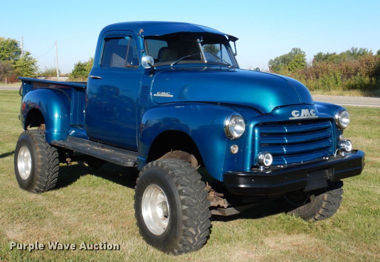 image for item JL9948 1952 GMC  pickup truck body with 1978 Chevrolet K20 chassis