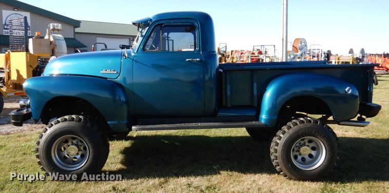 image for item JL9948 1952 GMC  pickup truck body with 1978 Chevrolet K20 chassis