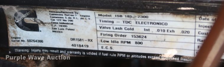 image for item JX9228 2000 Freightliner MT45  delivery truck