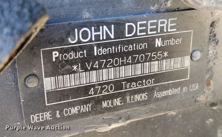 image for item KH9235 2007 John Deere 4720  MFWD tractor