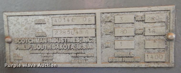 image for item KO9985 Scotchman 4014C  hydraulic punch press