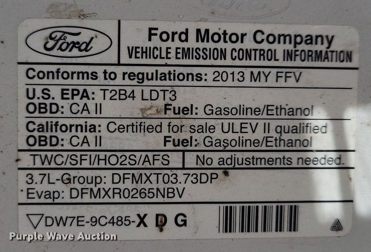 image for item KW9489 2013 Ford F150  SuperCab pickup truck