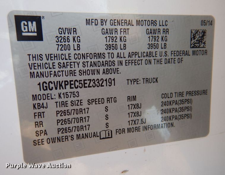 image for item KW9508 2014 Chevrolet Silverado 1500  Double Cab pickup truck