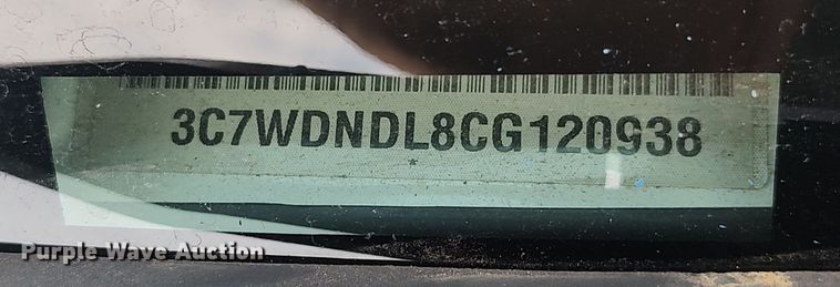 image for item LK9891 2012 Dodge Ram 5500HD  vacuum truck