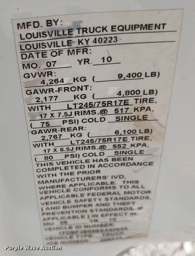 image for item LK9903 2011 Ford F250  Super Duty  utility bed pickup truck