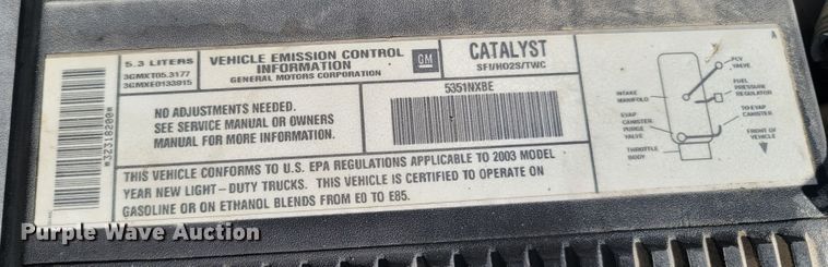 image for item LN9678 2003 Chevrolet Silverado 1500  pickup truck