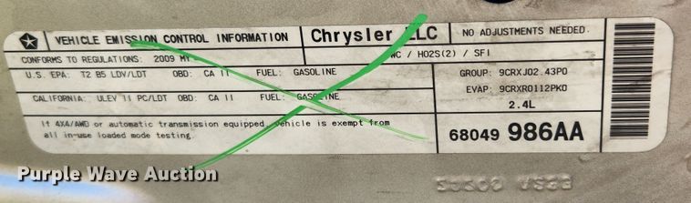 image for item MK9396 2009 Jeep Patriot Sport  SUV