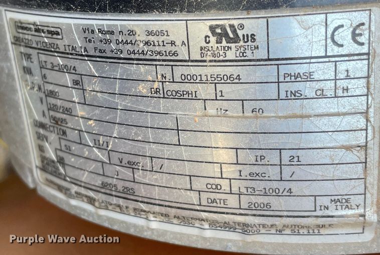 image for item MR9418 2006 Wacker LTC4  light plant