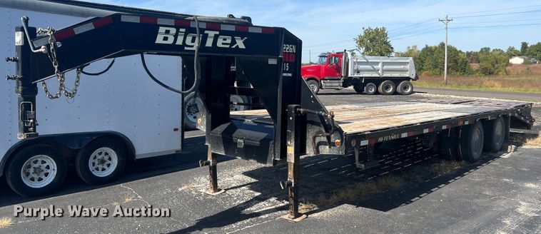 image for item MR9942 2017 Bigtex 22GN-20BK+5MR  equipment trailer