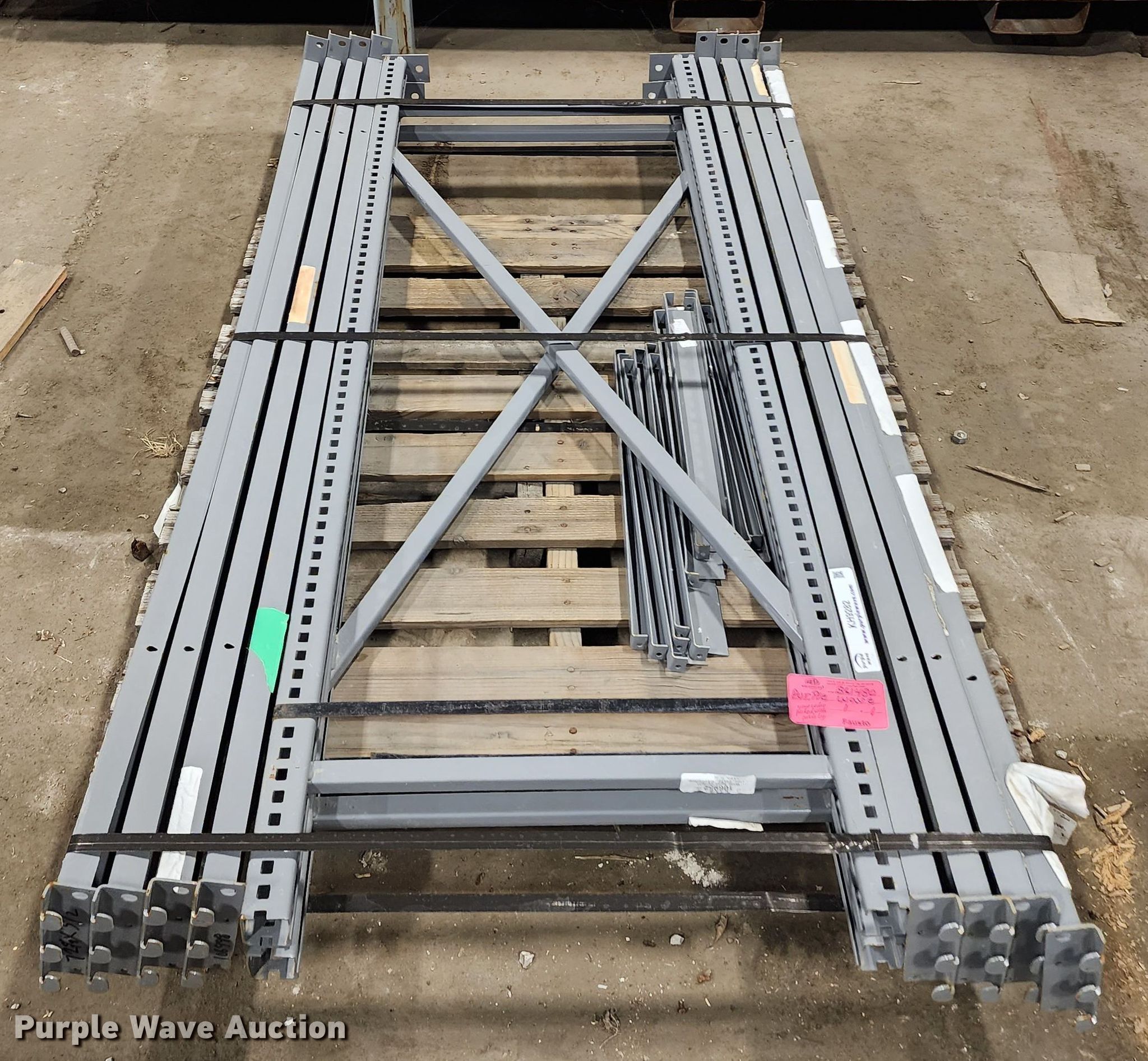 Pallet racking in Kansas City, MO Item KH9282 sold Purple Wave