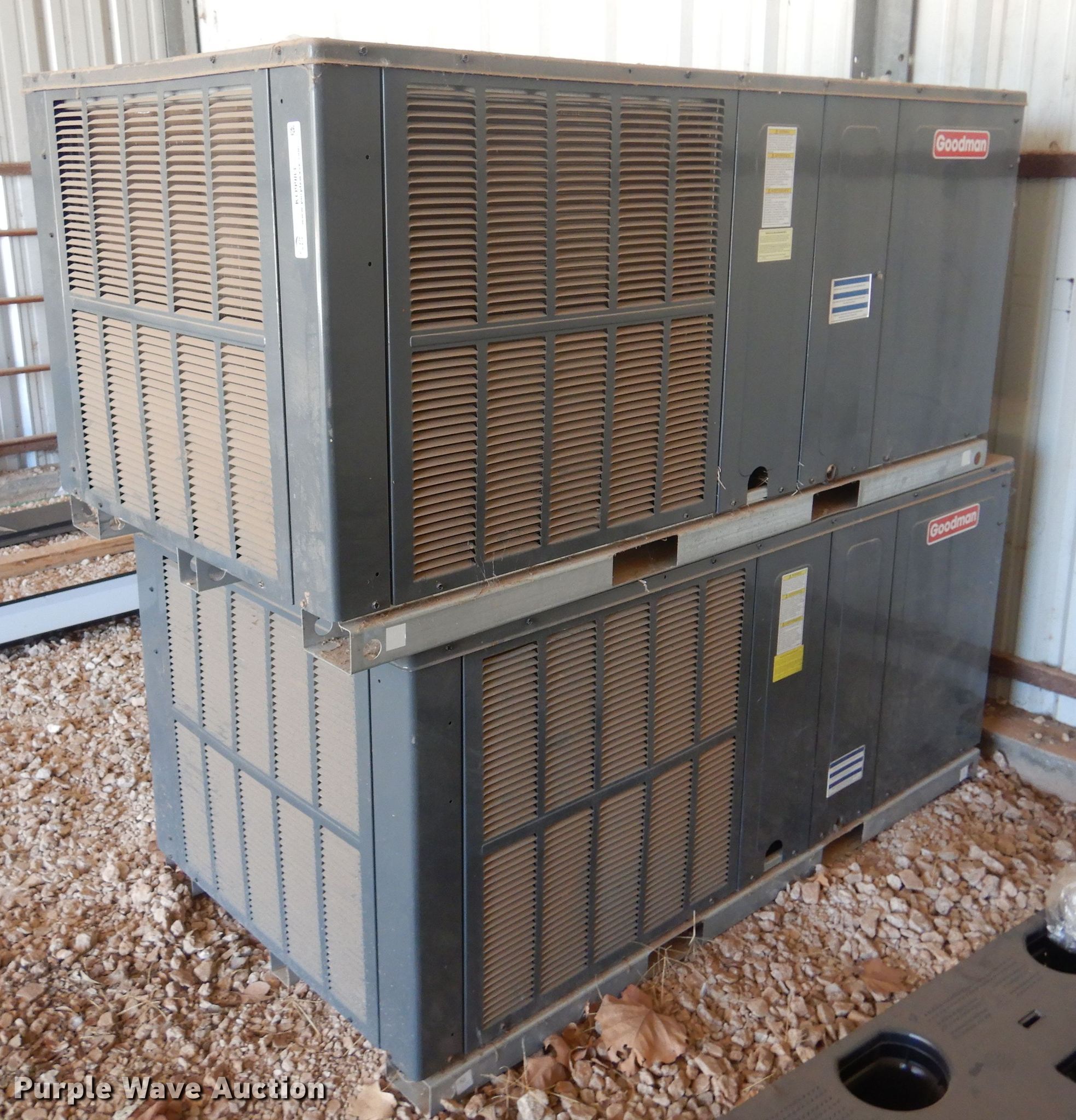 (2) Goodman GPC1430H41GB combination AC units in Alva, OK Item KO9983