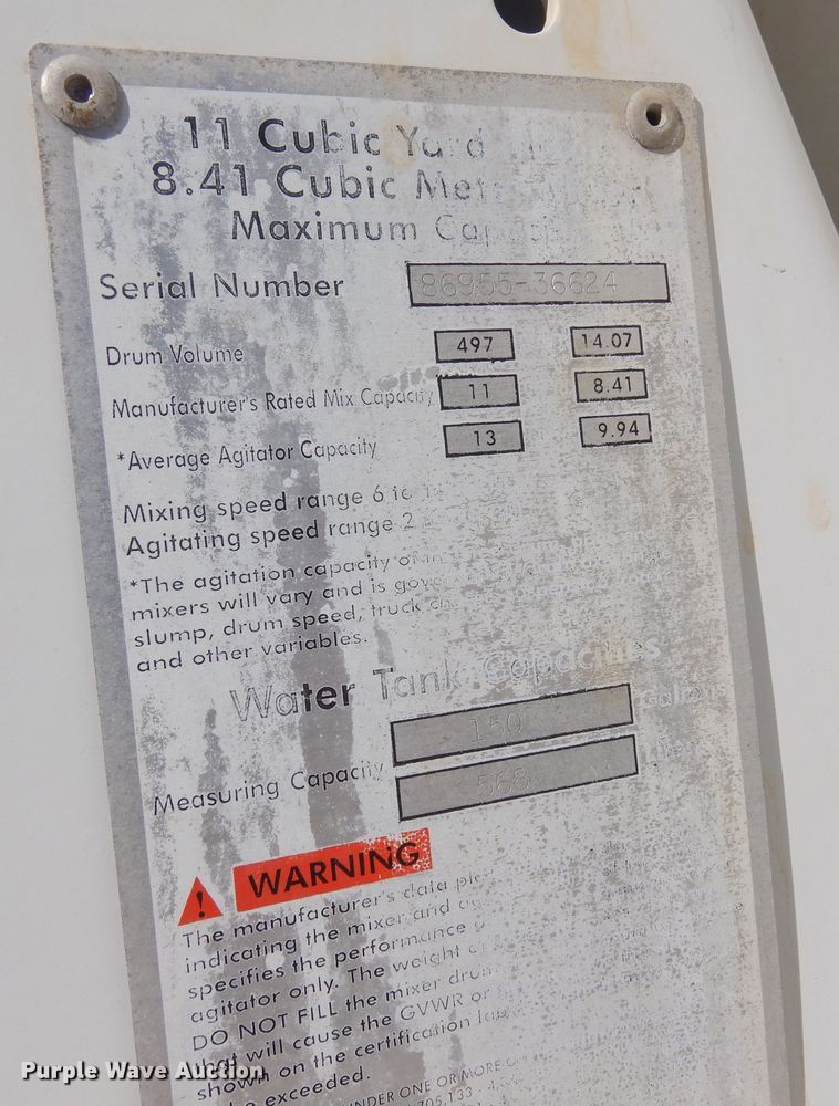 image for item DF8124 2001 Kenworth W900  ready mix truck