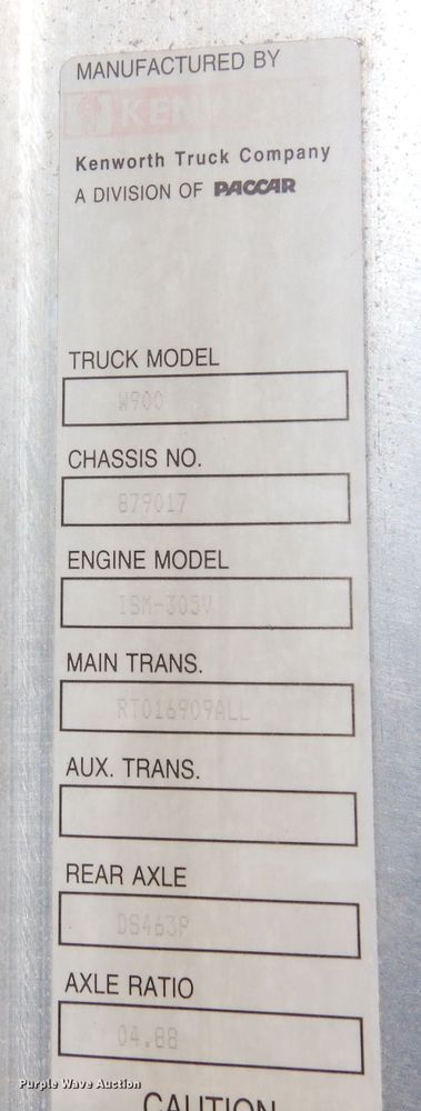 image for item DF8124 2001 Kenworth W900  ready mix truck