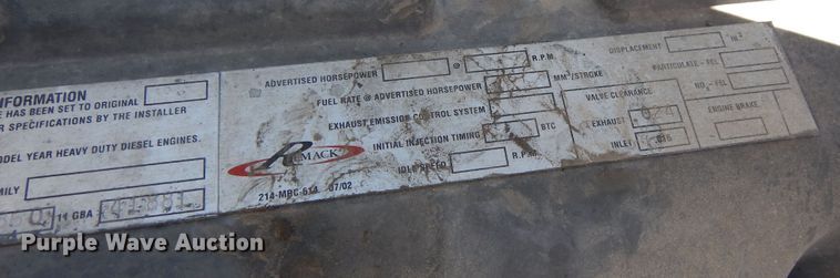 image for item DF8125 2004 Mack CV513 Granite  ready mix truck