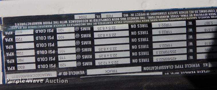 image for item DF8125 2004 Mack CV513 Granite  ready mix truck