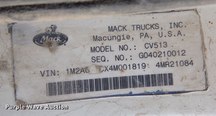 image for item DF8125 2004 Mack CV513 Granite  ready mix truck