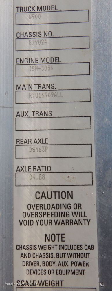 image for item DF8127 2001 Kenworth W900  ready mix truck