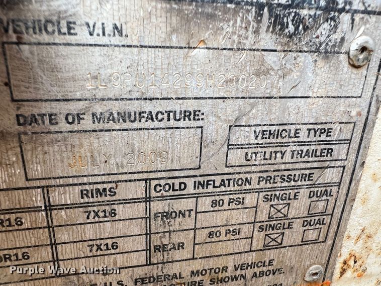 image for item DN5203 2009 Larson  reel trailer