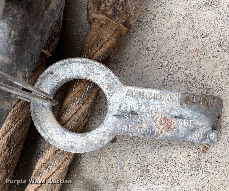 image for item DN5228 (4) American Sling rigging cables