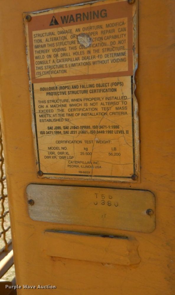 image for item DO1614 1999 Caterpillar D6R  dozer