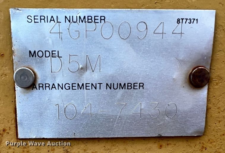 image for item DO8777 1997 Caterpillar D5M XL  dozer