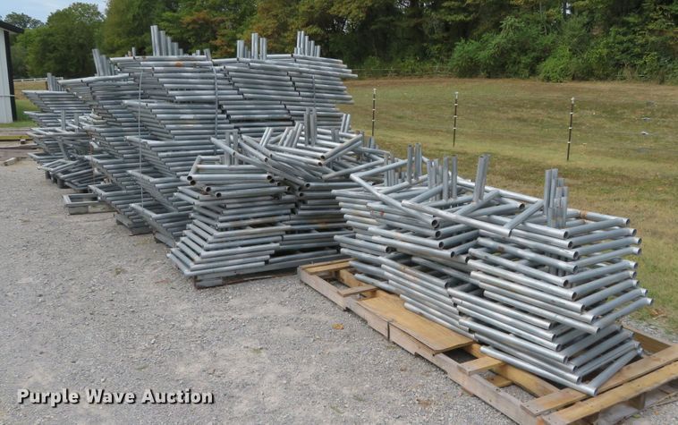 image for item DR0136 Approximately 495 shop built temporary fence stands