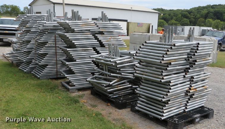 image for item DR0136 Approximately 495 shop built temporary fence stands