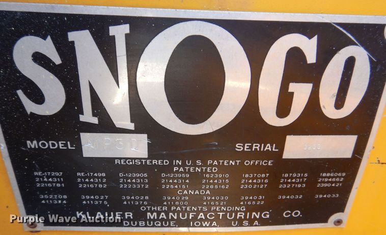 image for item DS8224 Snogo MP-3D  snow blower