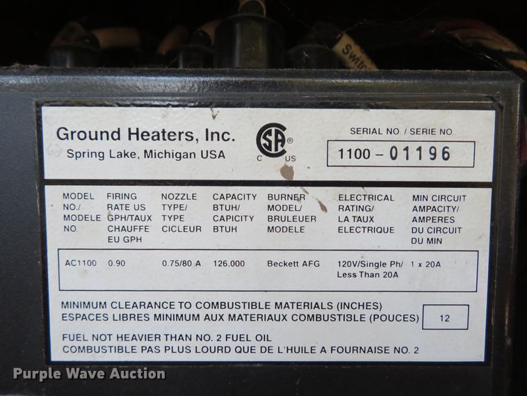 image for item FB9814 (2) Ground Heaters Inc. ground heaters