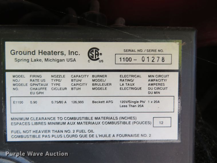 image for item FB9814 (2) Ground Heaters Inc. ground heaters