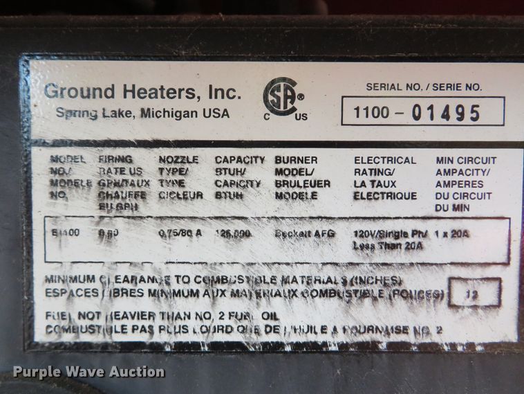 image for item FB9815 (2) Ground Heaters Inc. ground heaters