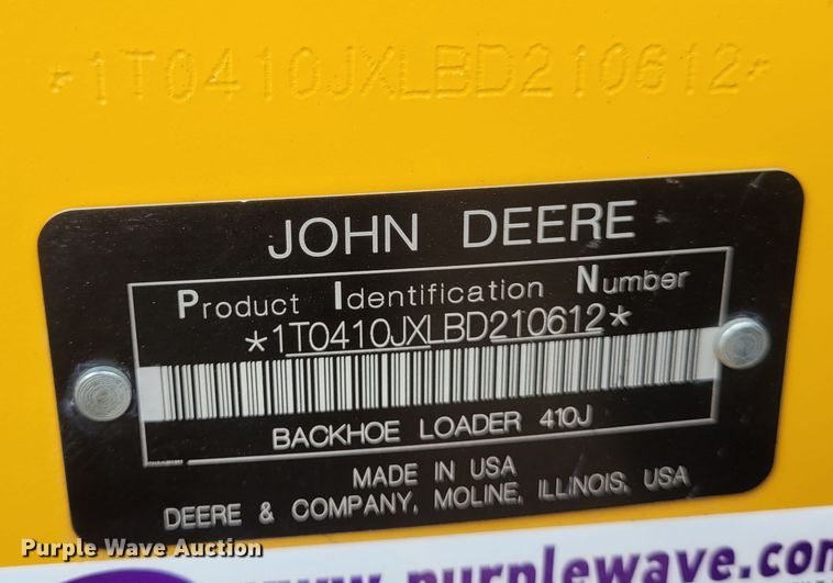 image for item FC9183 2011 John Deere 410J  backhoe