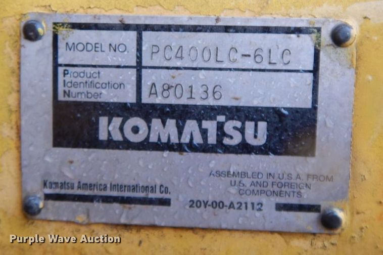 image for item HF9381 1996 Komatsu PC400LC  excavator