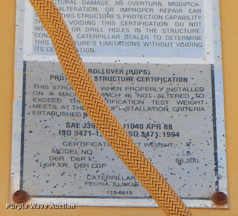 image for item HF9384 2000 Caterpillar D6R  dozer