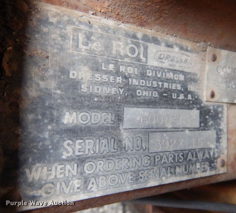 image for item JL9922 Leroi 600D-C  air compressor