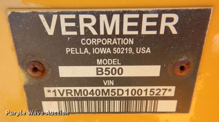 image for item JL9940 Vermeer B500  backhoe attachment