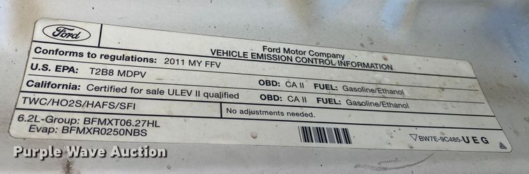 image for item JW9381 2011 Ford F350 Super Duty  SuperCab utility bed pickup truck