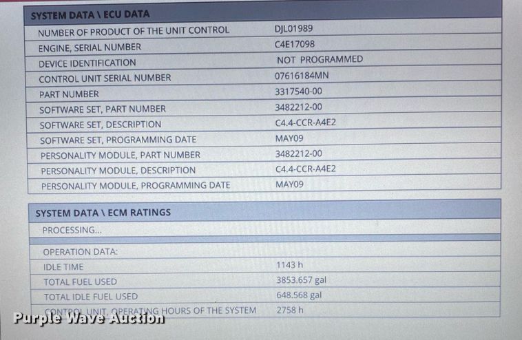 image for item JW9395 2011 Caterpillar 420E  backhoe