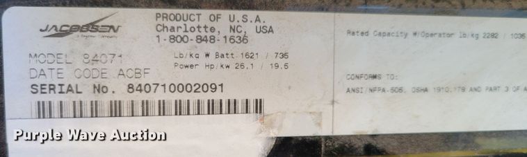 image for item JZ9058 Jacobsen Cushman  utility vehicle