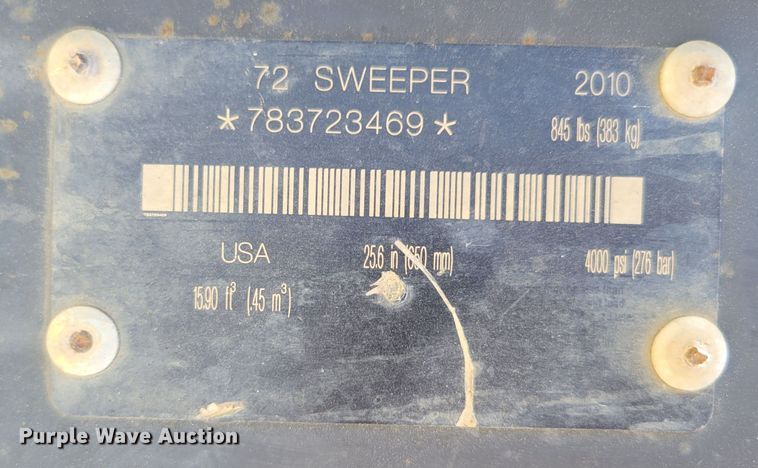 image for item JZ9108 2010 Bobcat 72 Sweeper  skid steer sweeper