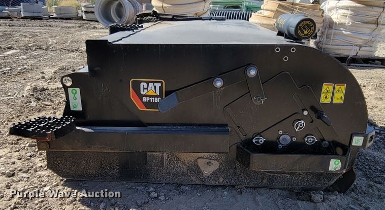 image for item JZ9109 2018 Caterpillar BP118C  skid steer sweeper