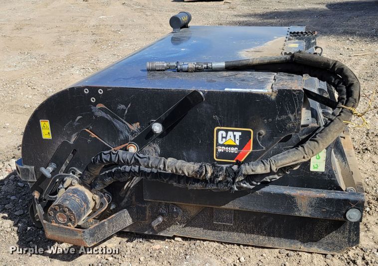 image for item JZ9109 2018 Caterpillar BP118C  skid steer sweeper
