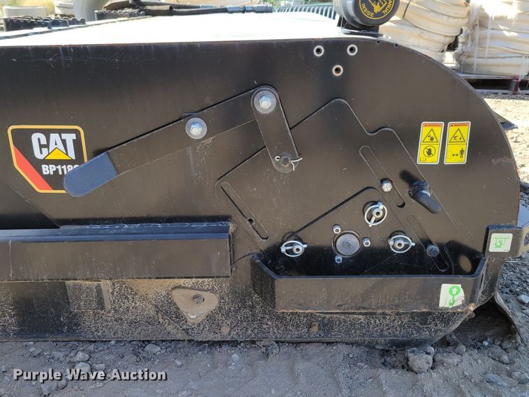 image for item JZ9109 2018 Caterpillar BP118C  skid steer sweeper