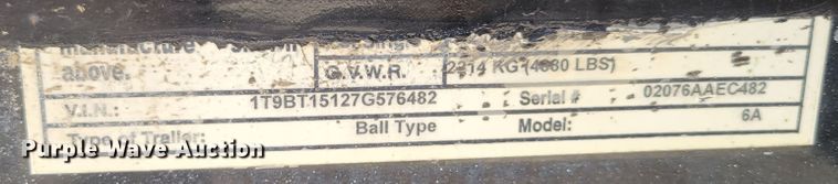 image for item JZ9115 2007 Thawzall 6A  ground thaw trailer