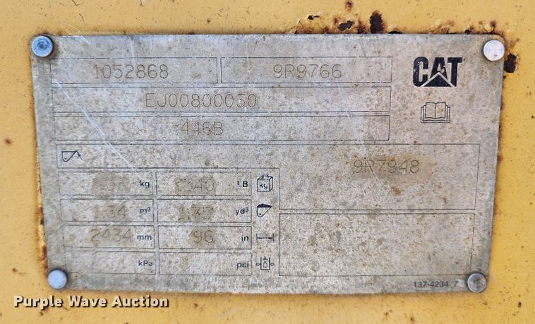 image for item KH9214 2001 Caterpillar 446B  backhoe