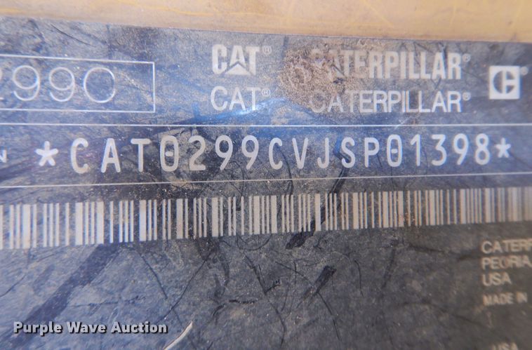image for item KO9936 2011 Caterpillar 299C  tracked skid steer loader