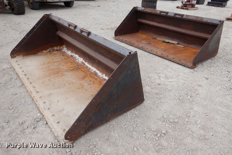 image for item KW9413 (2) Bobcat 100" W skid steer buckets
